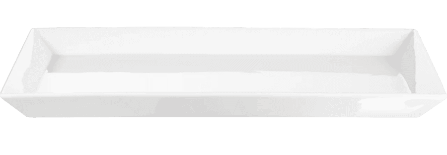 ASA - MOYENNE ASSIETTE RECTANGULAIRE BLANCHE